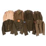 WWII US CHOCOLATE ELASTIQUE & KHAKI IKE JACKETS