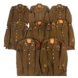 WWII ARMORED CORPS & US ARMY EM SERVICE TUNICS