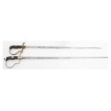 WWII GERMAN ARTILLERY OFFICER DOVE HEAD SWORDS