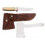 1935 CASE XX HATCHET / KNIFE COMBO WITH SHEATH