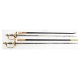 19th C. EUROPEAN CEREMONIAL COURT SWORDS