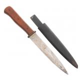 IMPERIAL GERMAN BOOT KNIFE WITH STEEL SCABBARD
