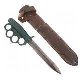 WWII US EVERITT GREEN VARIANT KNUCKLE KNIFE