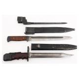 WWI - COLD WAR DANISH, UK No4 & No7 MkI BAYONETS