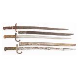 FRENCH M1866 & BRITISH P1856 YATAGHAN BAYONETS