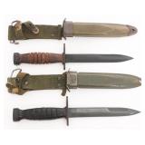 WWII - KOREAN WAR US M4 BAYONETS