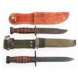 WWII KA-BAR COMMANDO KNIFE & M4 BAYONET