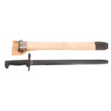 WWII US NAVY MARK 1 TRAINING BAYONET AND SCABBARD