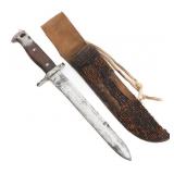 WWII US NAVAJO MODIFIED KRAG BAYONET COMBAT KNIFE