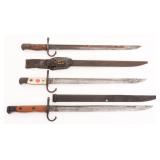 WWII JAPANESE TYPE 30, LATE WAR & MODIFED BAYONETS