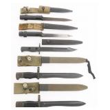 SPANISH CETME, BELGIAN FAL, & UK L1A2 BAYONETS