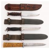 WWII US ARMED FORCES UTILITY & COMMANDO KNIVES