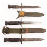 COLD WAR US & JAPANESE MADE M4 BAYONETS