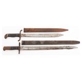ARGENTINIAN M1909 BOLO KNIFE & SWISS M1914 BAYONET