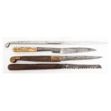 20th C. EUROPEAN VENDETTA KNIVES & FOLDING SAW