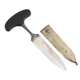 IMPERIAL GERMAN PUSH DAGGER WITH SCABBARD