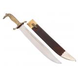 ALLIGATOR POMMEL BOWIE KNIFE WITH SHEATH