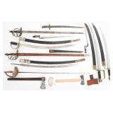 REENACTOR SWORDS, TOMAHAWKS & BAYONETS