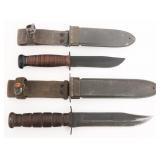 WWII USN CAMILLUS MkI and KA-BAR MkII KNIVES