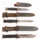 WWII US M3, MkI & MkII FIGHTIING KNIVES