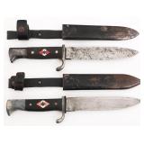 WWII GERMAN HJ KNIVES by WINGEN & RZM M7/13