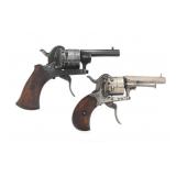 BELGIAN PINFIRE FOLDING TRIGGER REVOLVERS