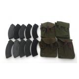 AK47 MAGAZINES WITH AMMUNITION & CARRYING POUCHES