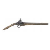 BALKAN .64 CALIBER MIQUELET LOCK RAT TAIL PISTOL