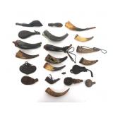 POWDER HORNS AND POWDER FLASKS