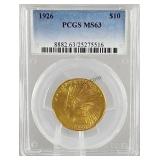 1926 10 Dollar Gold Indian Head PCGS MS63