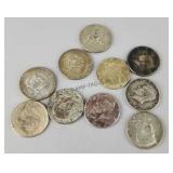 10 / $5 90% Silver 1964 Kennedy Half Dollars