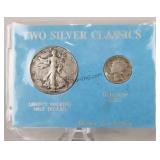 1946 Walking Liberty Half 1944 Mercury Dime Coins