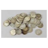 50 / $5 90% Silver Roosevelt Dimes