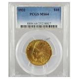 1932 10 Dollar Gold Indian Head PCGS MS64
