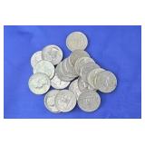 $5 (20) 1964 Washington Silver Quarters