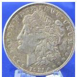 1921-D Morgan Dollar AU Toned