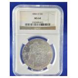 1884-O Morgan Dollar NGC MS 64