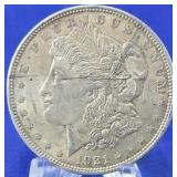 1921-D Morgan Dollar AU