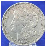1921-D Morgan Dollar AU+