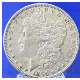 1896 Morgan Dollar AU+