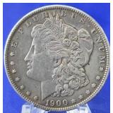1900 Morgan Dollar AU Toned