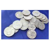 $5 (20) 1964 Washington Silver Quarters