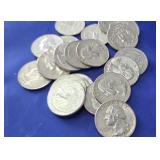 $5 (20) 1964 Washington Silver Quarters