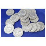 $5 (20) 1964 Washington Silver Quarters