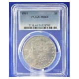 1885 Morgan Dollar PCGS MS 64