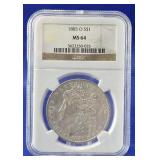 1885-O Morgan Dollar NGC MS 64