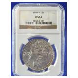 1884-O Morgan Dollar NGC MS 64