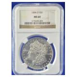 1884-O Morgan Dollar NGC MS 64