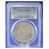 1886 Morgan Dollar PCGS MS 64