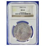 1904-O Morgan Dollar NGC MS 64